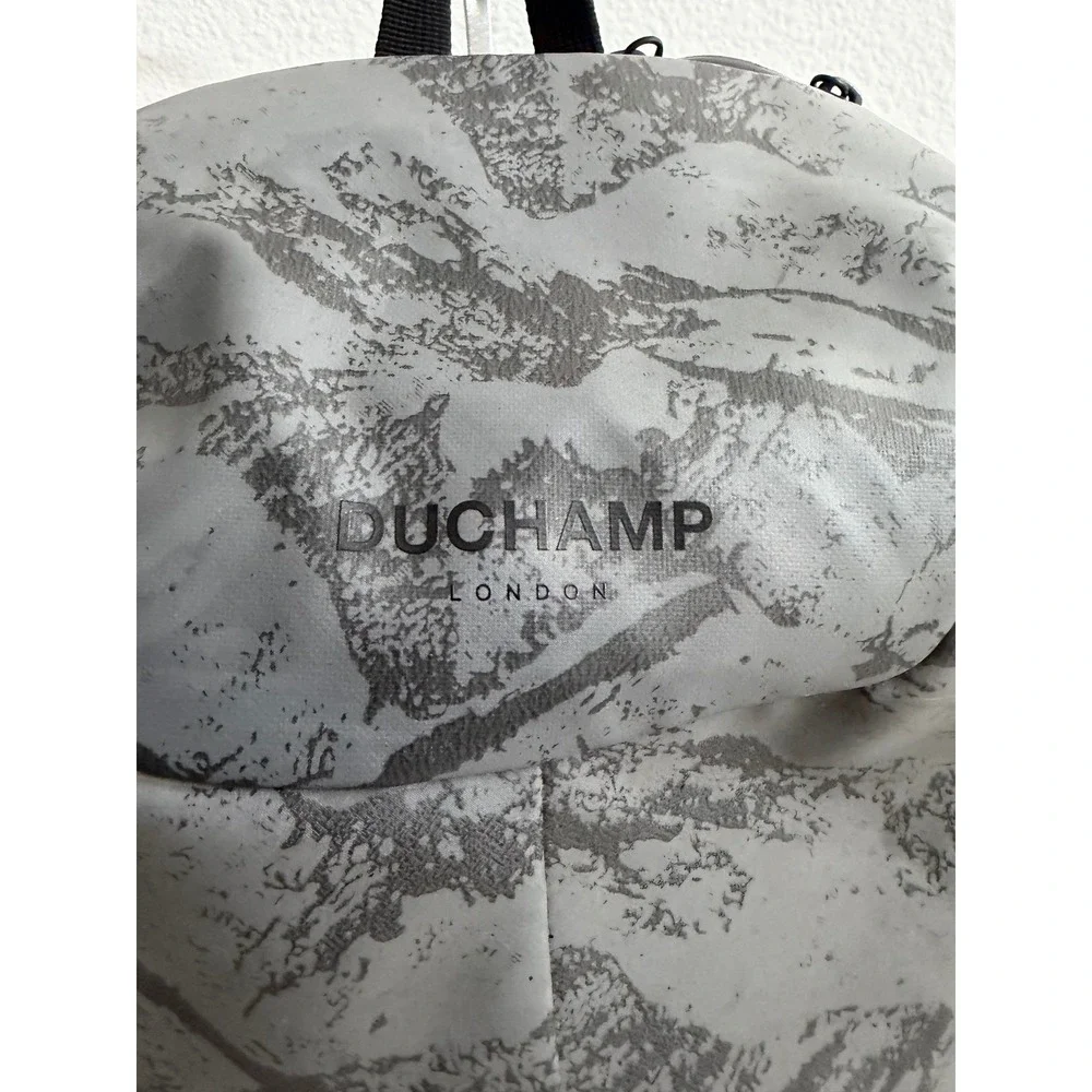 Duchamp London Grey Marble Print Tech Backpack USB‎ Port Laptop Sleeve Mens Bag